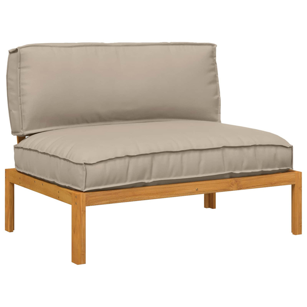 Ensemble de canapés taupe 120 x 92 x 69 cm bois d'acacia massif