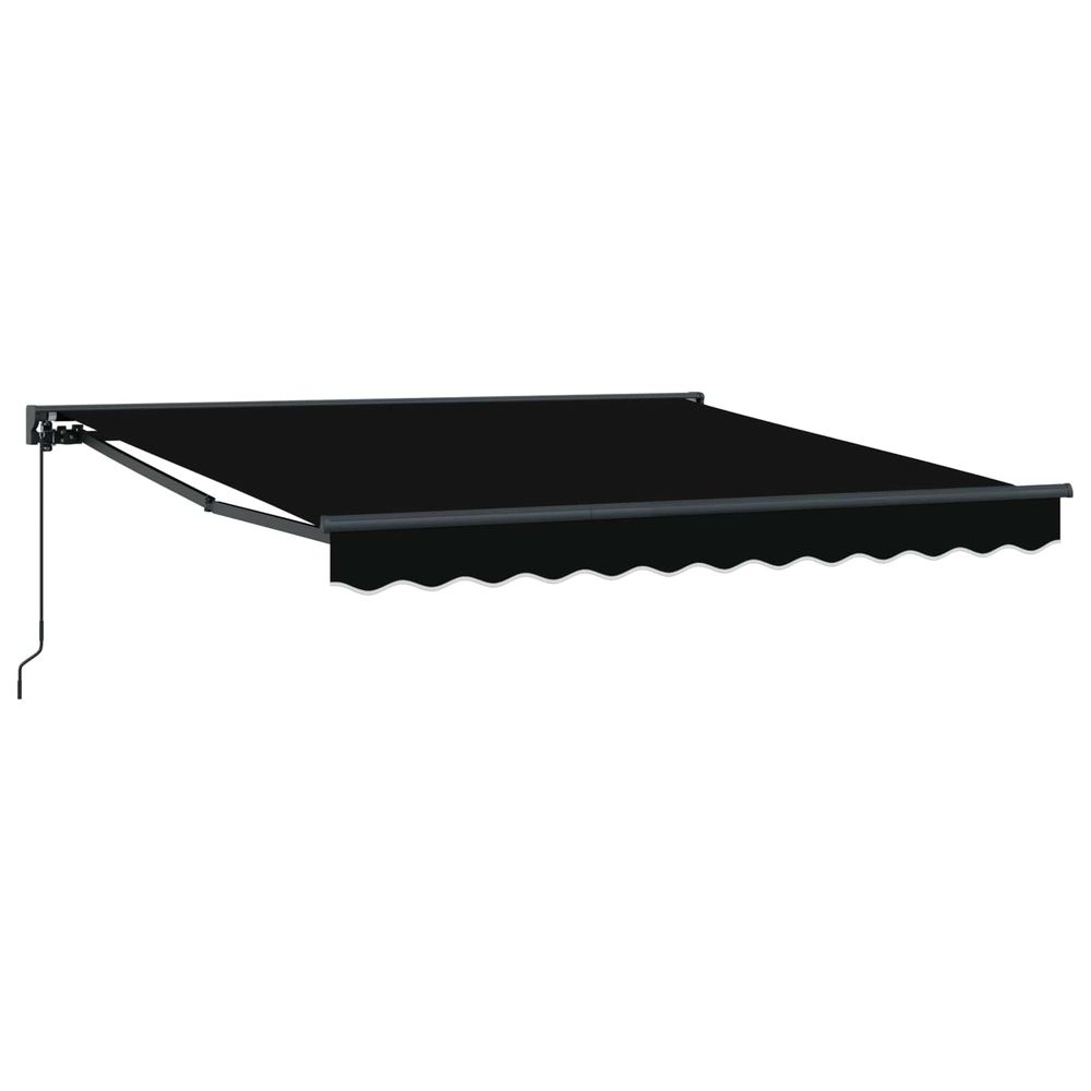 Cadre d'auvent noir 300 x 250 cm polyester avec revêtement pu