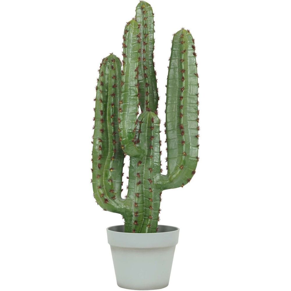 Cactus artificiel 4 branches pot gris 70 cm