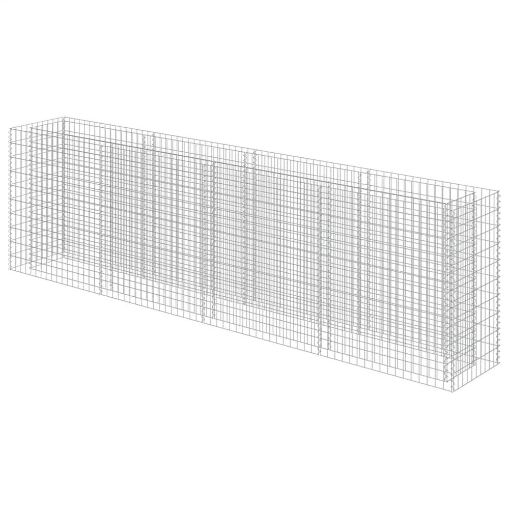 Lit surélevé à gabion acier galvanisé 360x50x100 cm