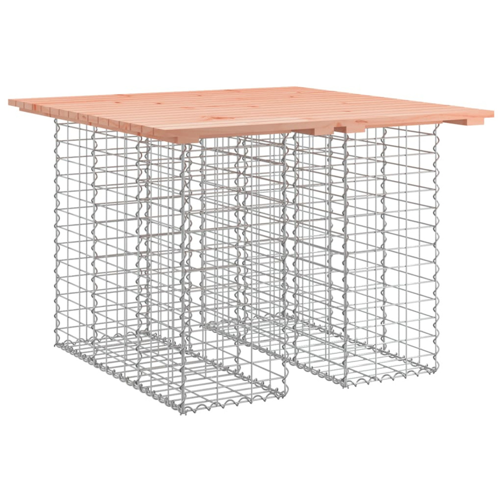 Table de jardin gabion design 100x102x72 cm bois massif douglas