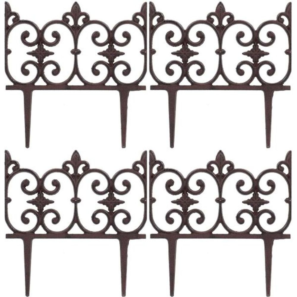 Bordure de jardin en fonte valentine lot de 4
