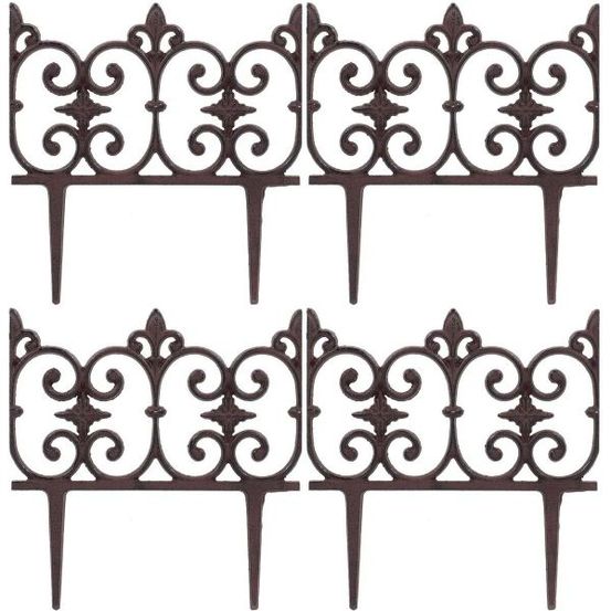 Bordure de jardin en fonte valentine lot de 4