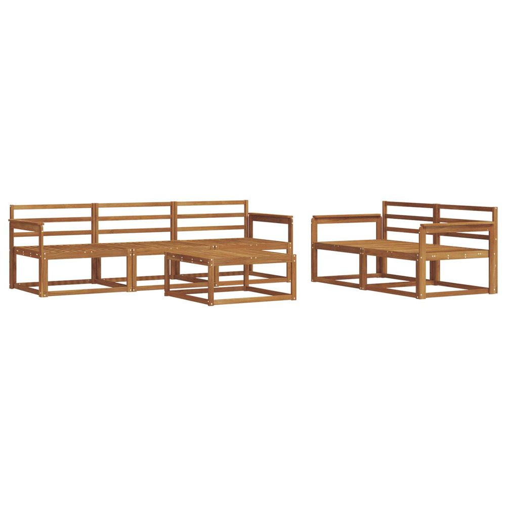 Ensemble de canapés d'extérieur 6 pcs naturel