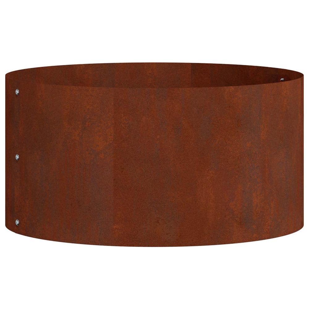 Anneau de jardinière 5 pc rouillé 40 x 40 x 20 cm acier patiné
