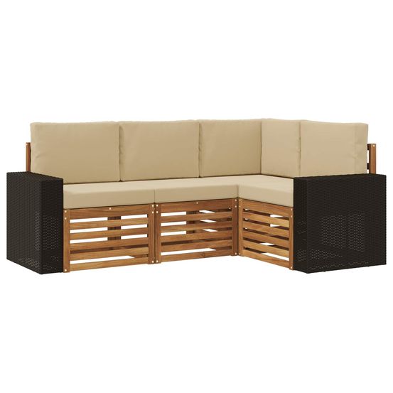 Ensemble de canapés d'extérieur 4 pc polyester