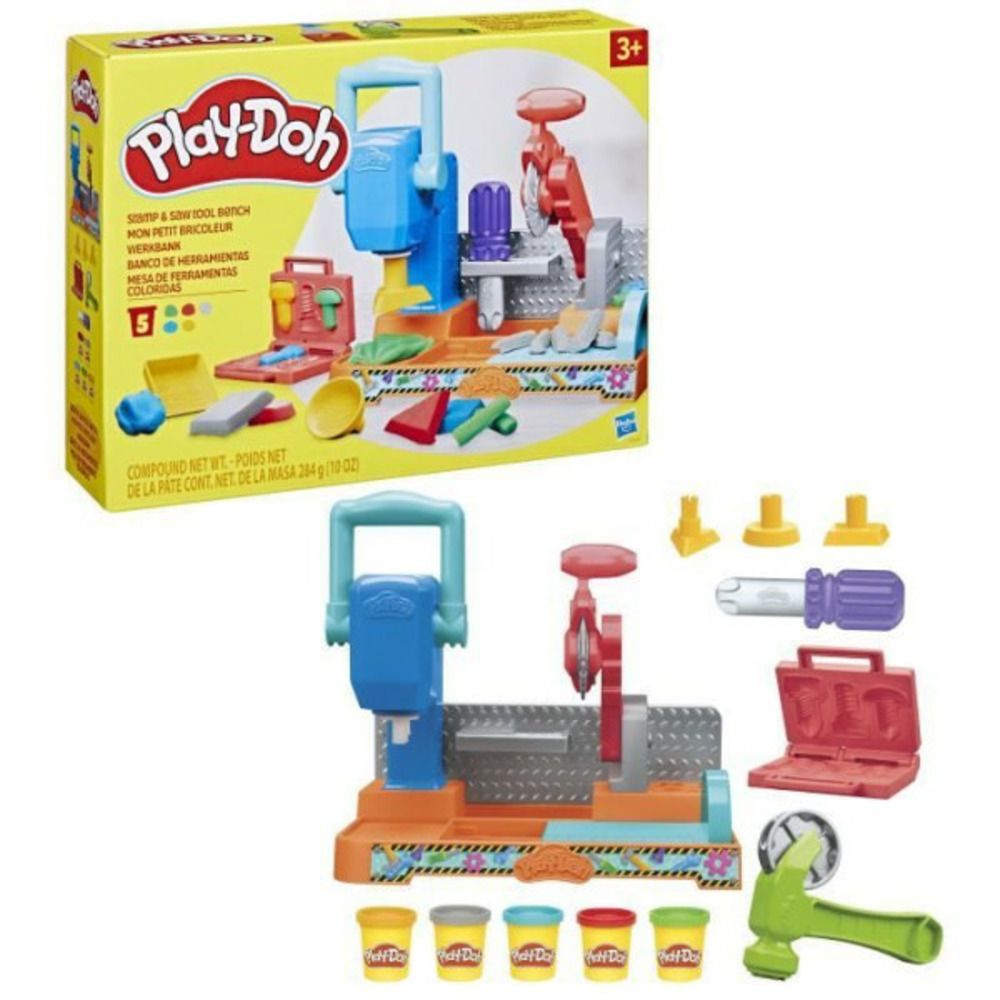 Play-doh mon petit bricoleur, coffret avec pâte a modeler