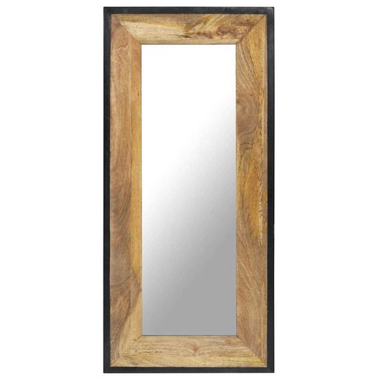 Miroir 110x50 cm bois de manguier massif