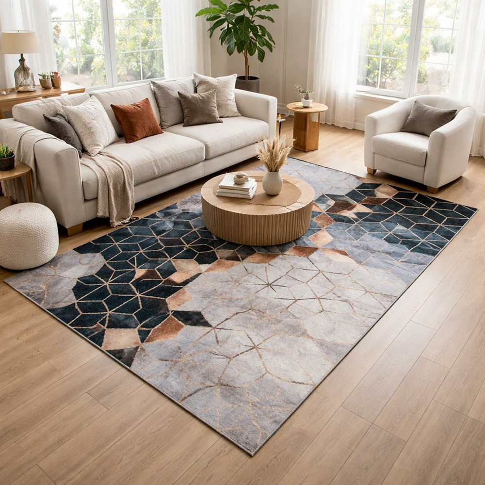 Tapis de cuisine 120x170 lyn11 grafik blanc, facile d'entretien