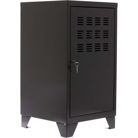 Casier de rangement en métal 74 cm collégien noir mat