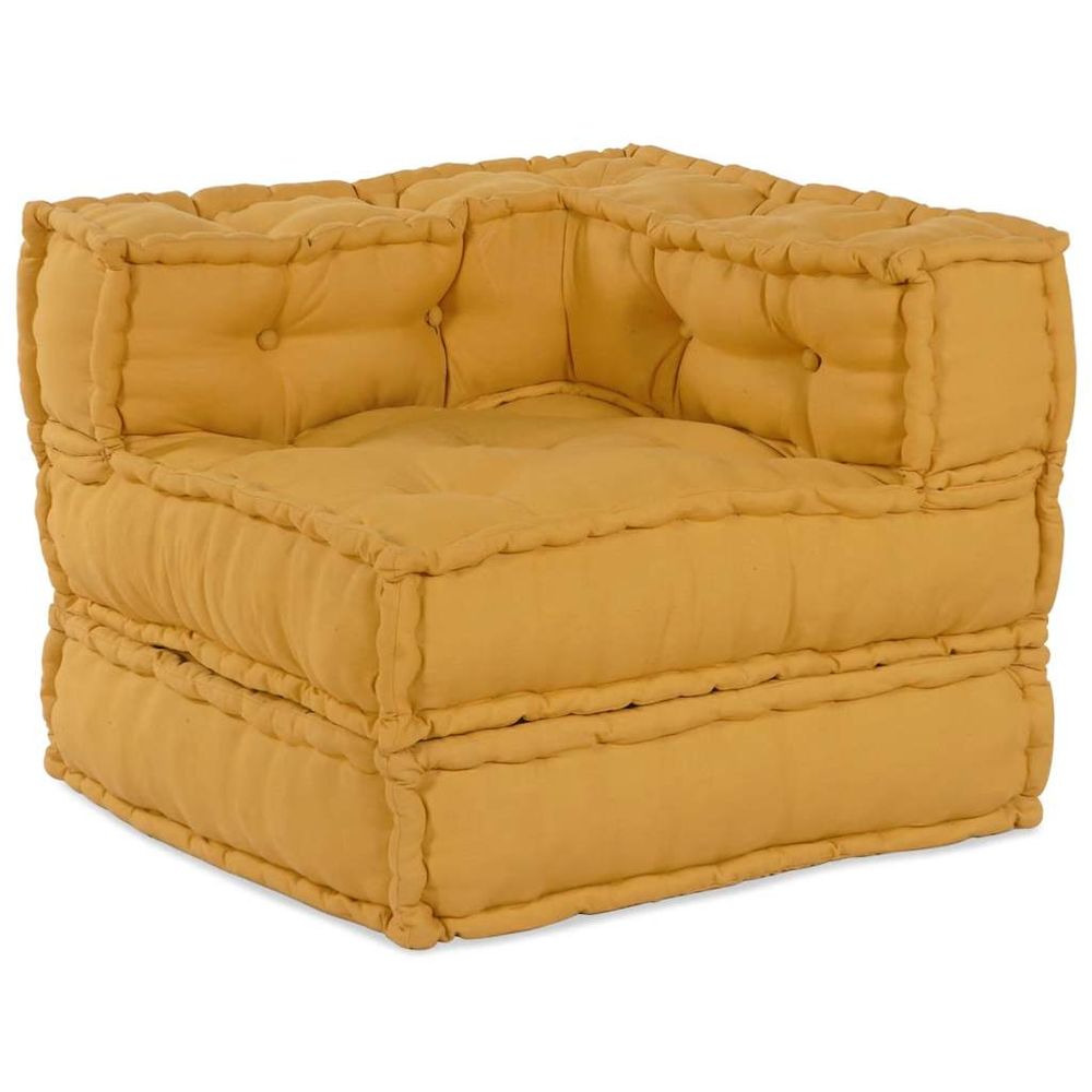 Canapé modulaire jaune 70x70x54 tissu