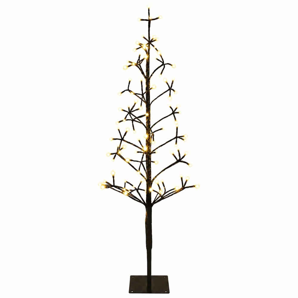 Sapin de noël lumineux led noir 18 x 18 x 120 cm acier 140 led