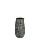 Mica decorations vase clemente - 17x17x35 cm - terre cuite - cuivre