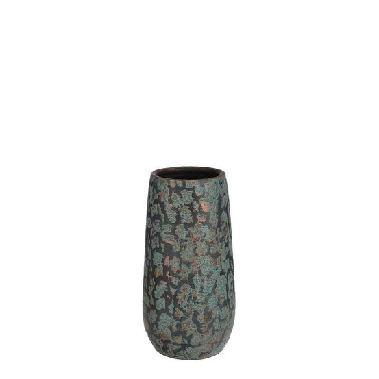 Mica decorations vase clemente - 17x17x35 cm - terracotta - cuivre