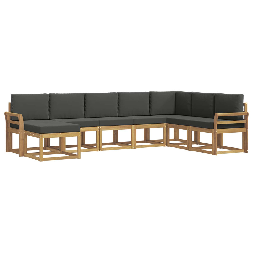 Ensemble de canapés d'extérieur 8 pcs blanc et anthracite