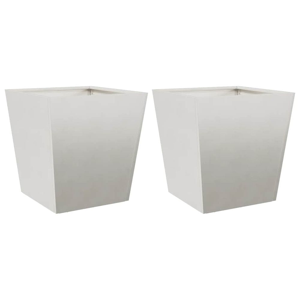 Jardinières 2 pcs 40x40x40 cm acier inoxydable