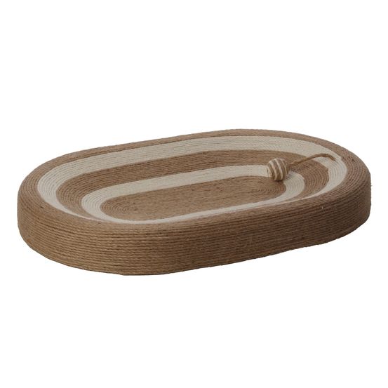 Panier a griffer ovale pour chat avec balle