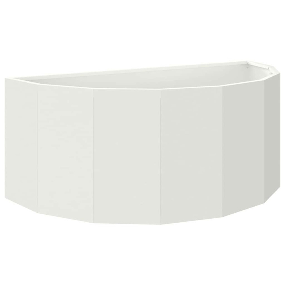 Jardinière d'extérieur blanc 90 x 45 x 35 cm acier