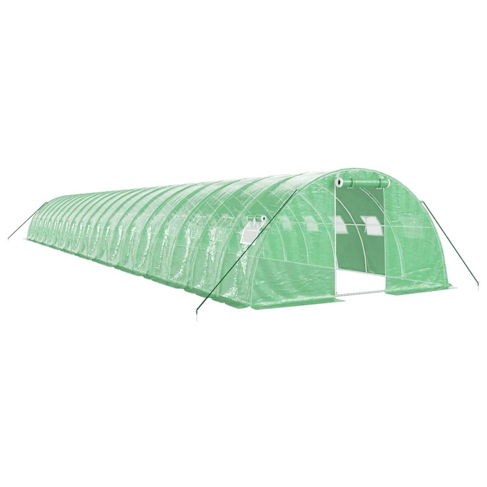 Serre avec cadre en acier vert 80 m² 20x4x2 m