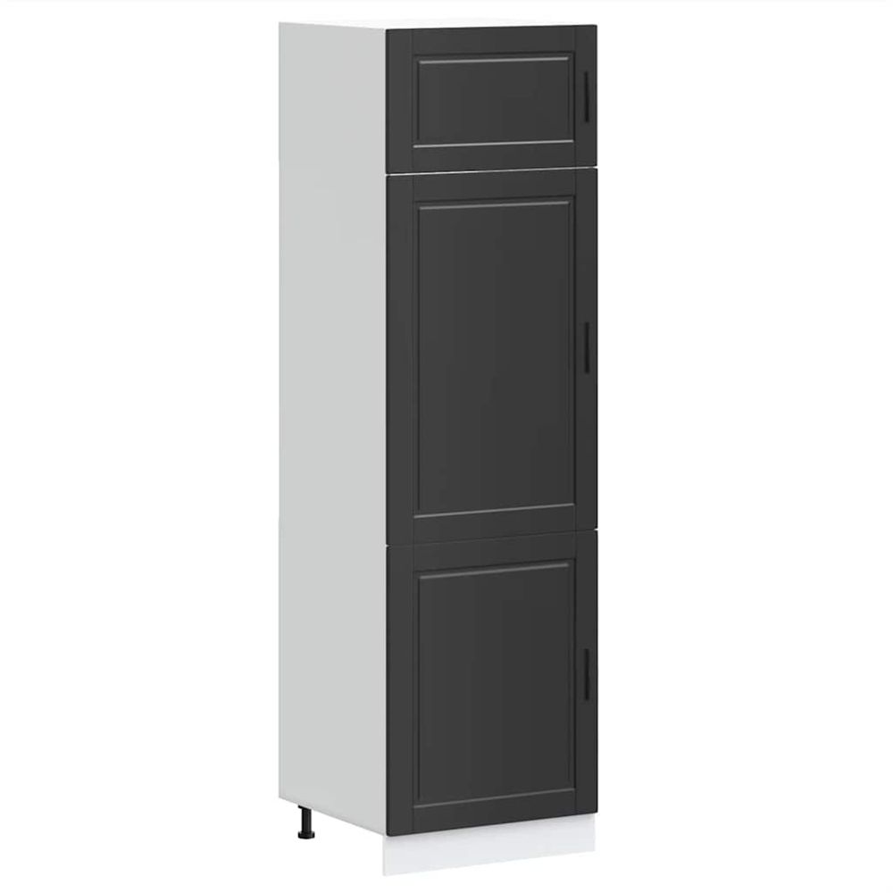 Armoire de cuisine porto noir bois d'ingénierie