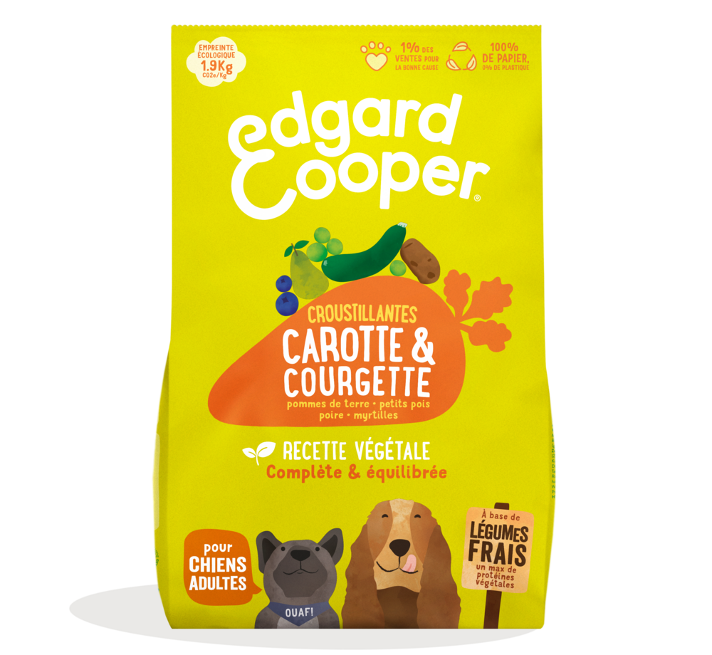 Edgard cooper - croquettes végétariennes carotte & courgette pour chien 7kg