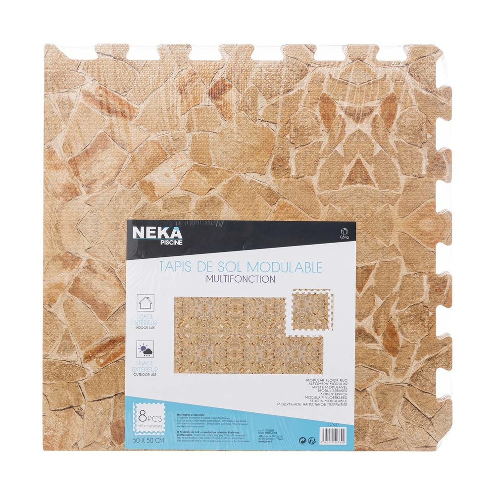 Tapis mousse 8 pièces pierre