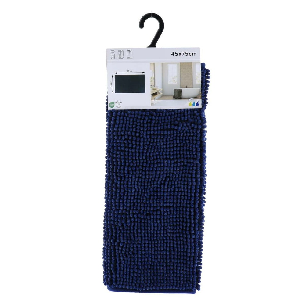 Tapis microfibre boules uni 45x75cm - bleu marine