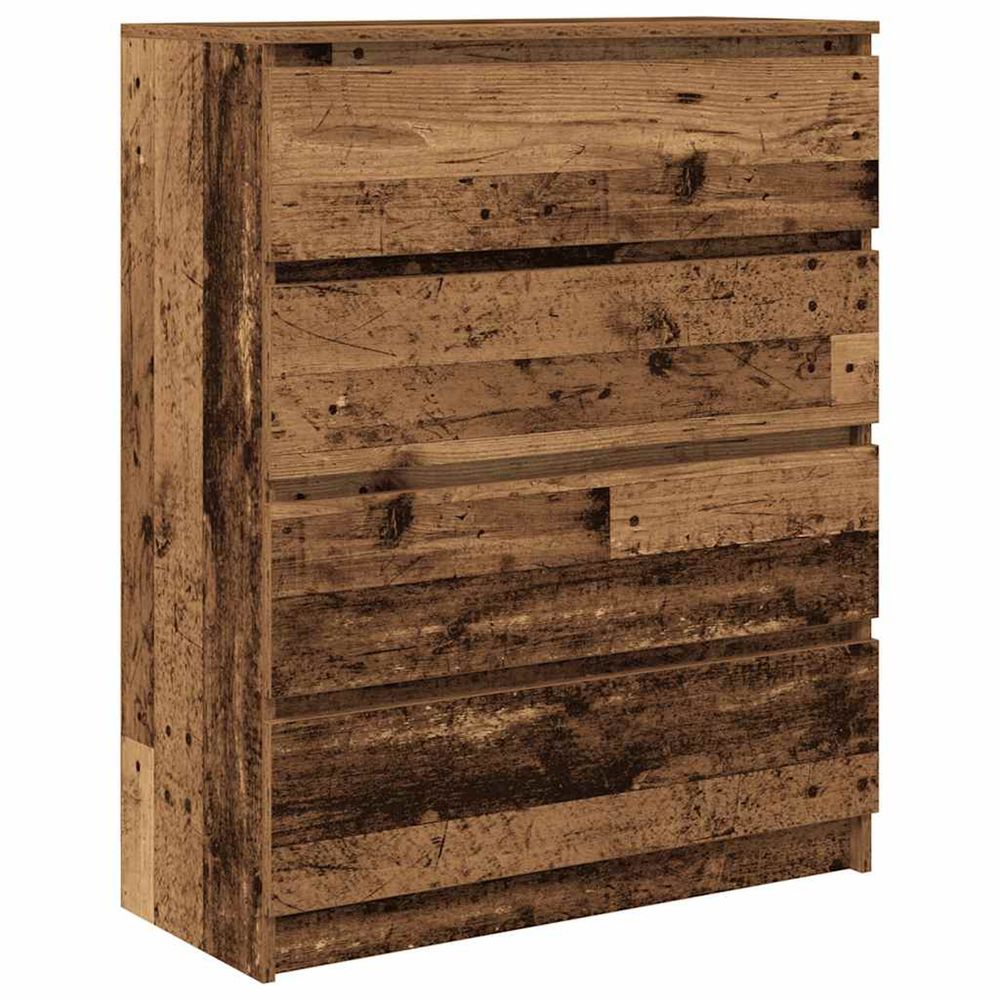 Buffet vieux bois 80x35x99 cm bois d'ingénierie