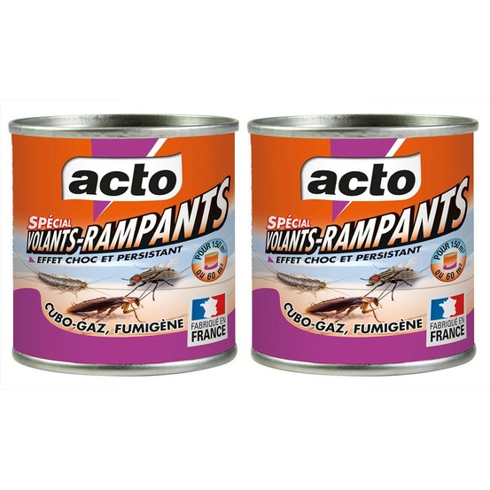 Lot de 2 fumigènes acto cubo gaz – une solution efficace contre les insectes