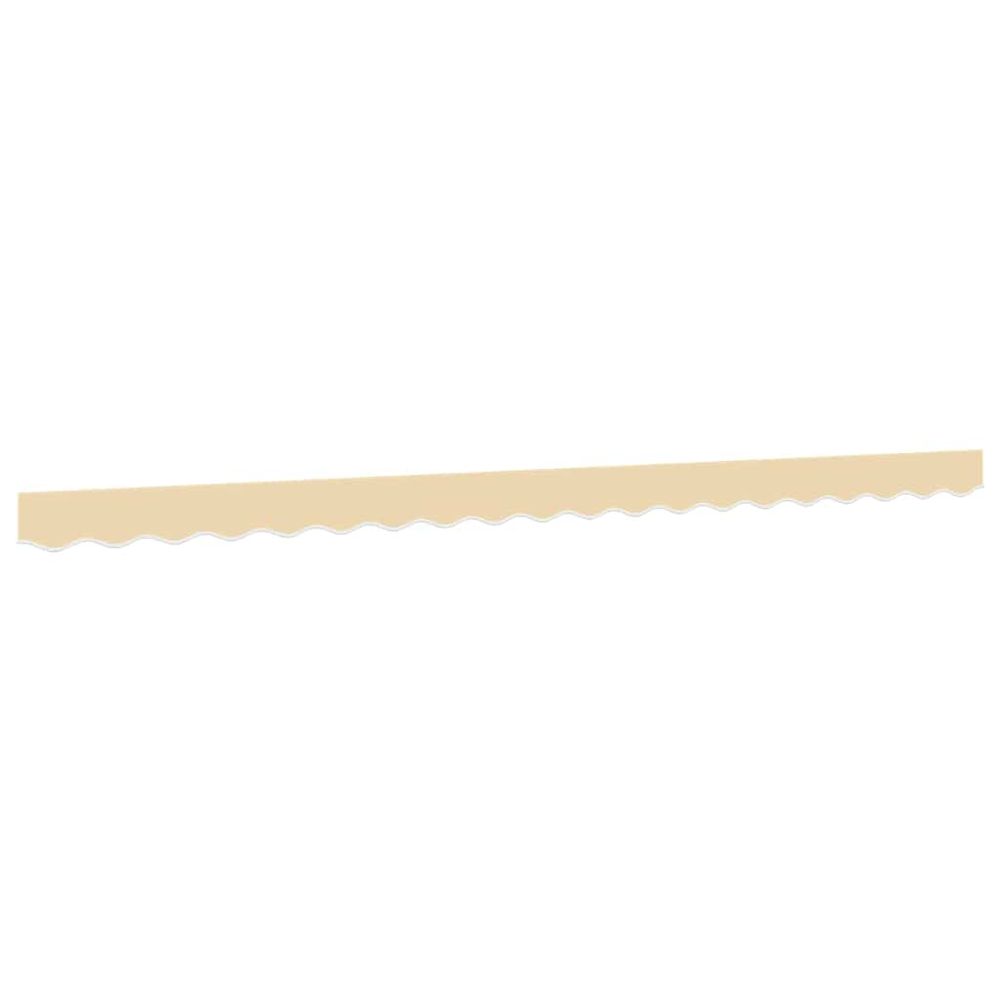 Tissu de remplacement de cantonnière d’auvent rayure crème 500 cm