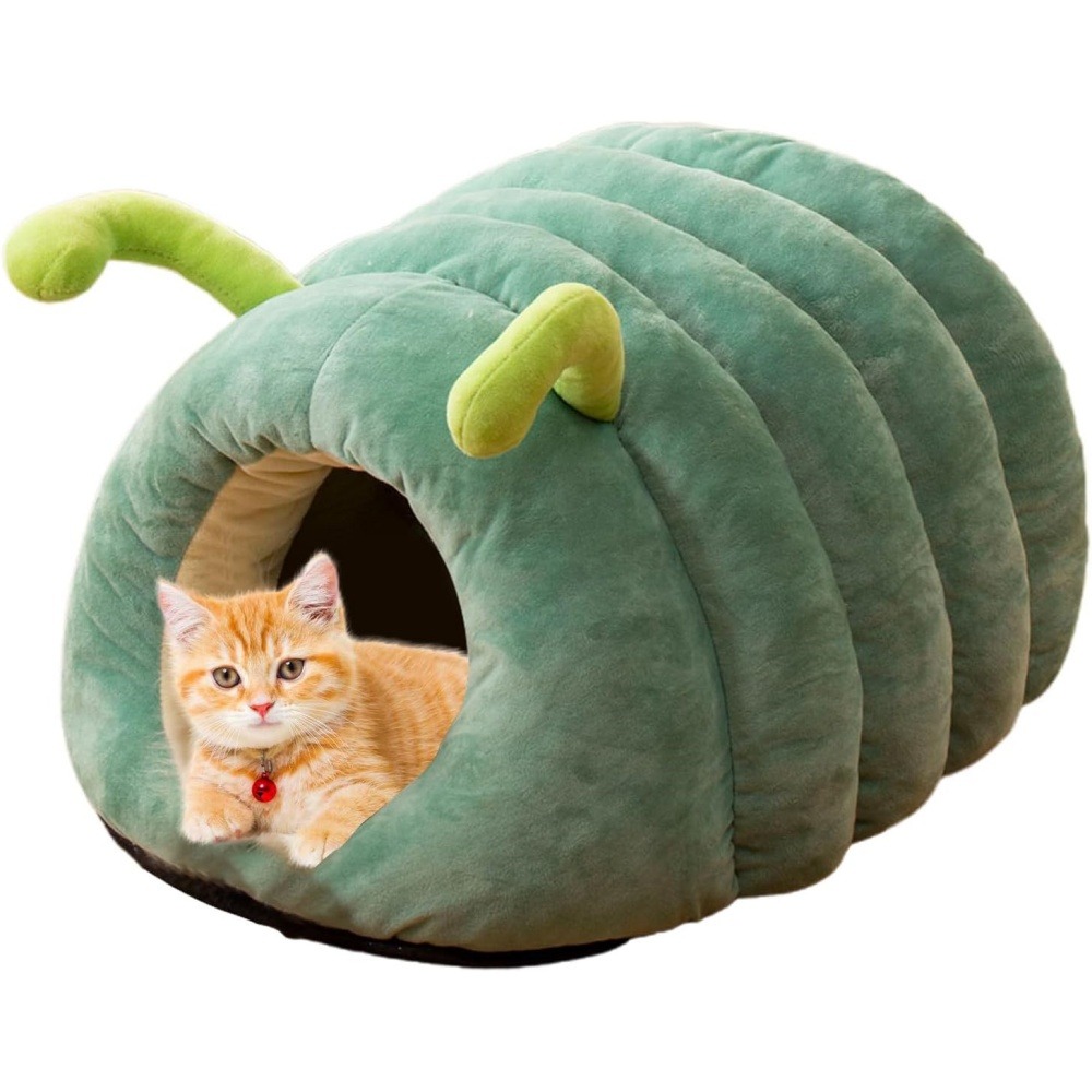 Lit pour chat forme de chenille-(43*33*28) dans 8 catties