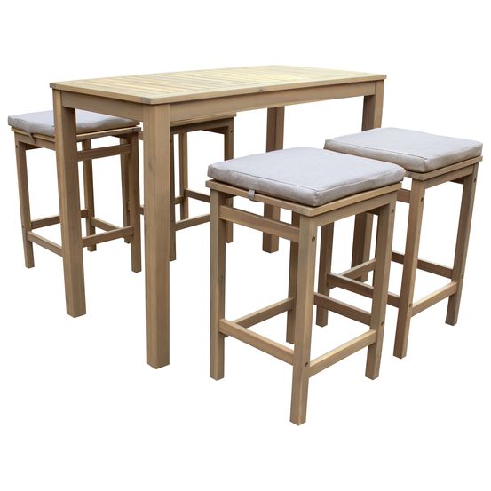 Mange debout aruba en acacia 4 places - coussins sable