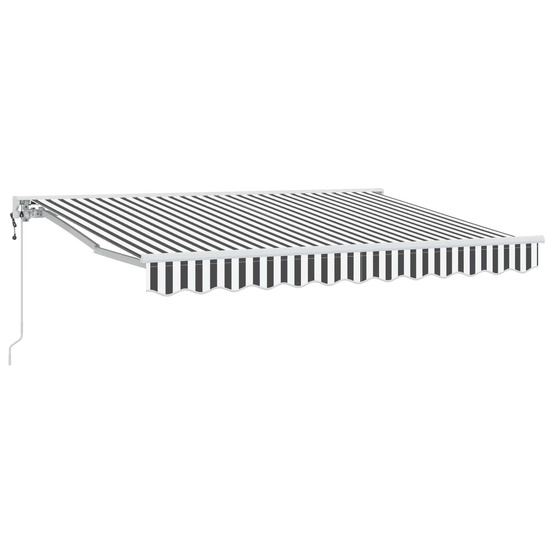Auvent rétractable électrique anthracite et blanc 3 x 2,5 m
