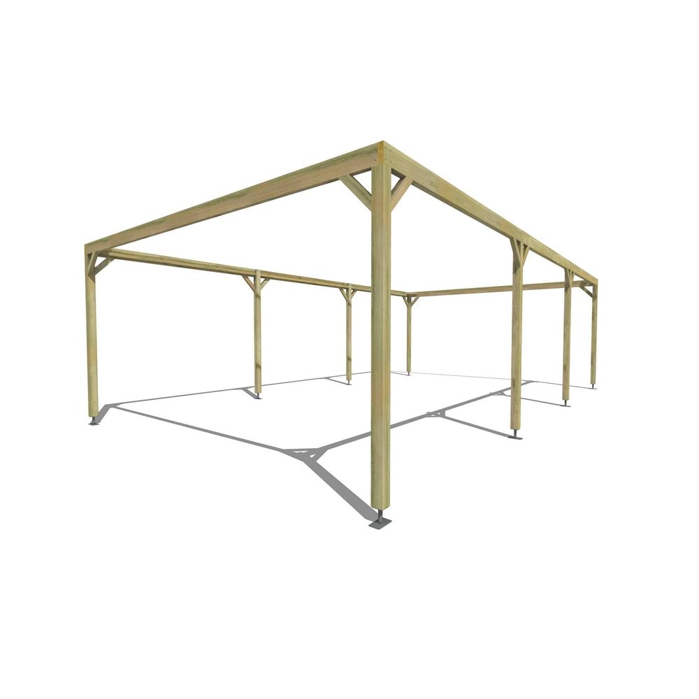 Pergola bois • 9m x 5m • indépendante • cadre simple • livraison comprise