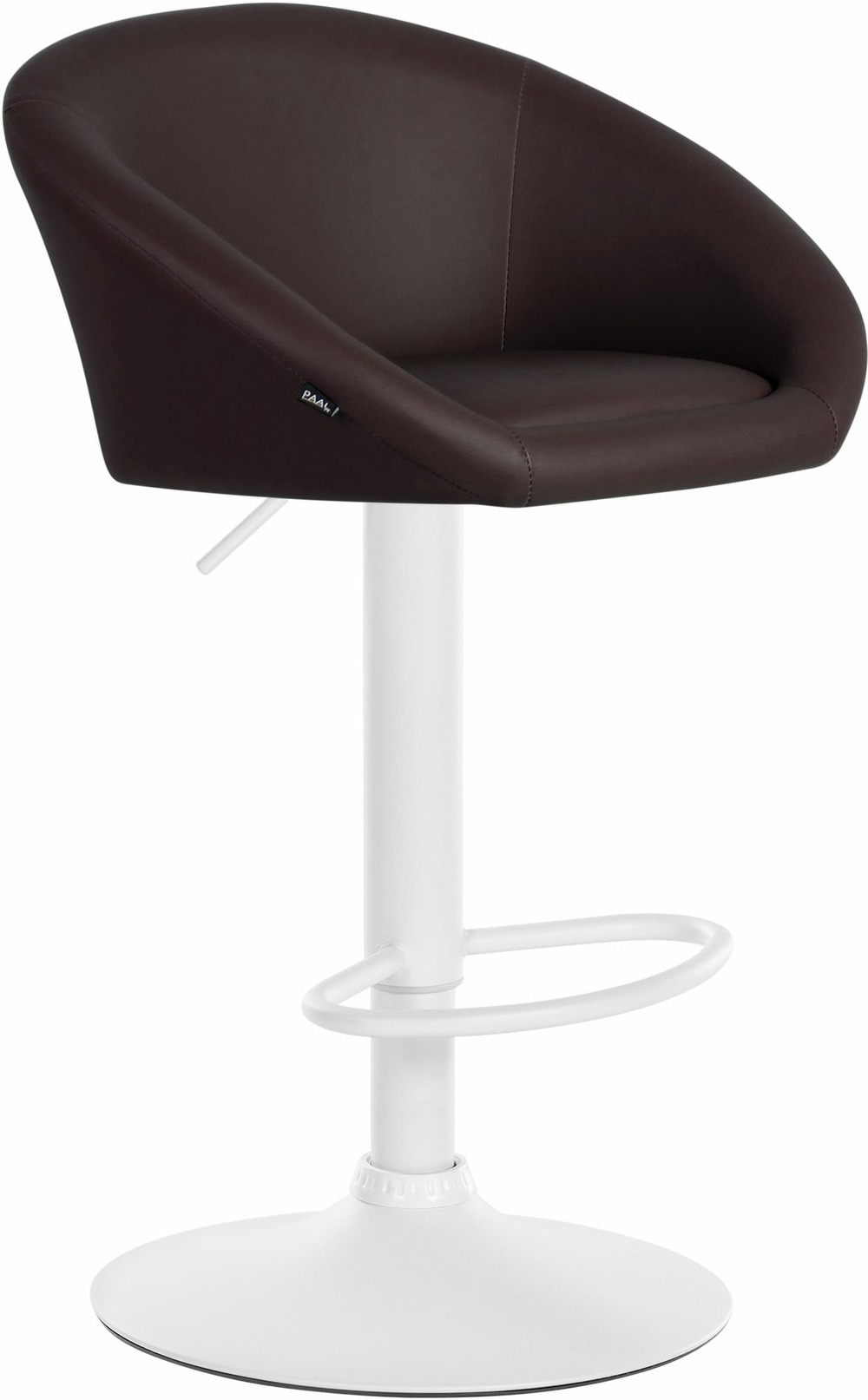 Tabouret de bar davie simili cuir blanc