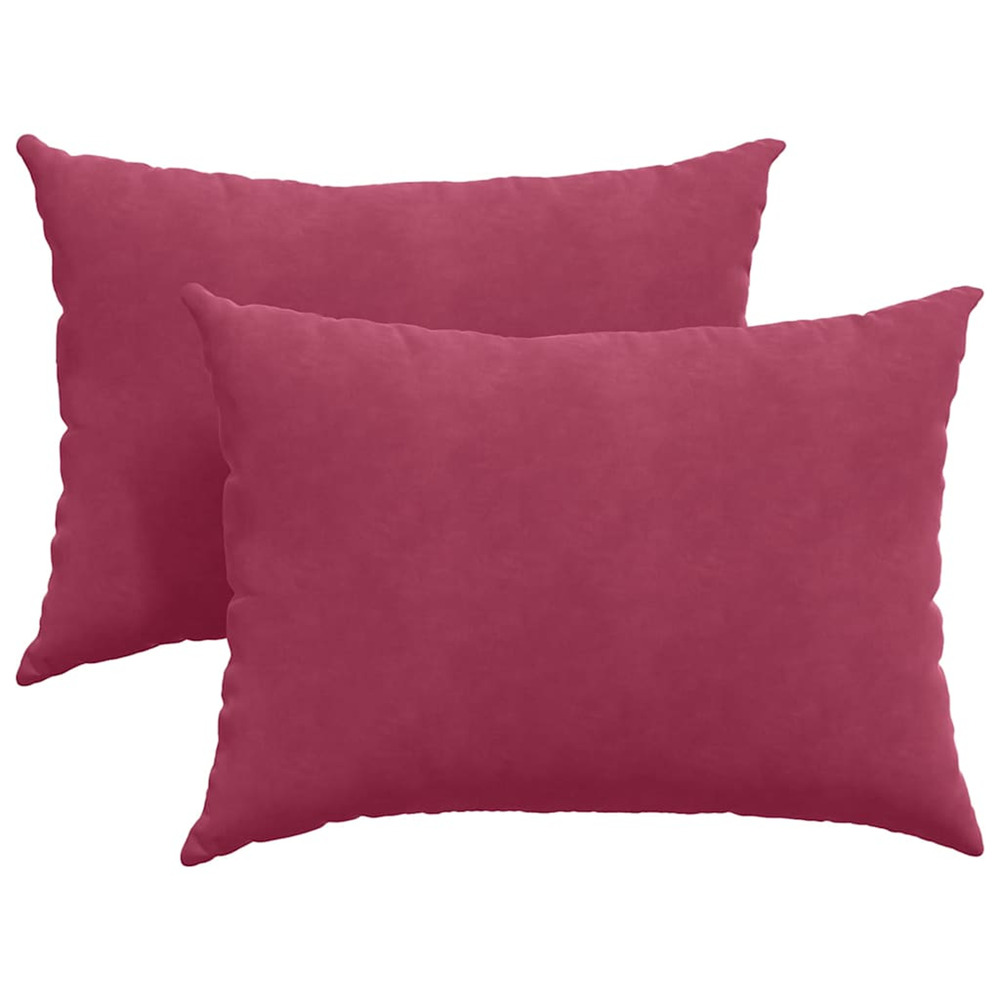 Coussins de canapé 2 pcs bordeaux 70 x 50 cm