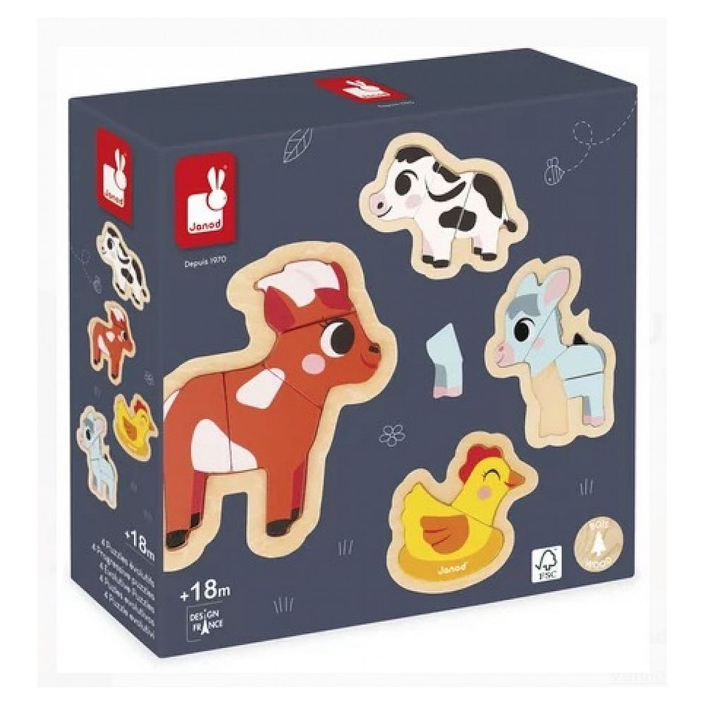Puzzle ferme - 4 puzzles evolutifs