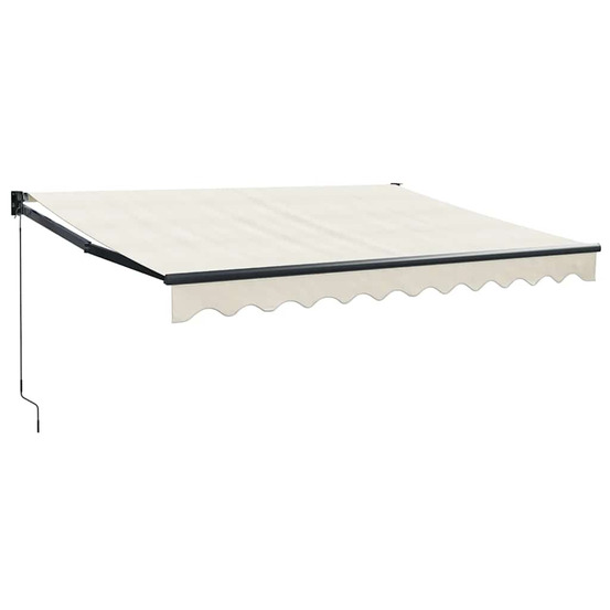 Auvent rétractable crème 3x2,5 m tissu et aluminium