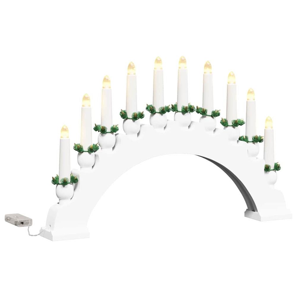 Arche de bougies de noël avec 10 bougies led led blanc chaud