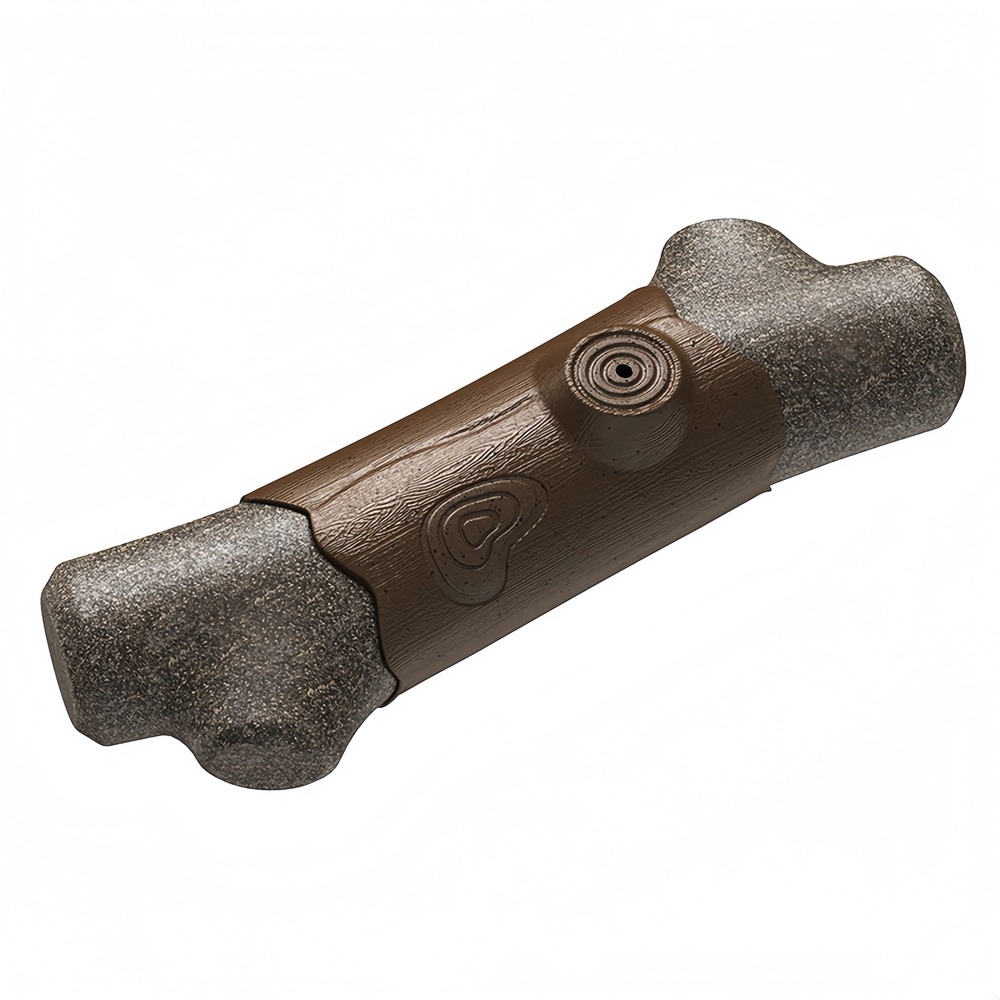 Jouet sonore en caoutchouc gaufré pour chien : nettoyage des dents et résistant à l'usure