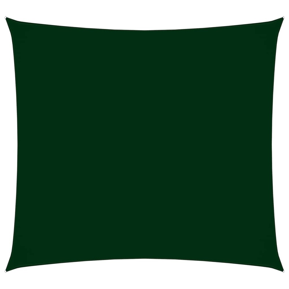 Voile toile d'ombrage parasol tissu oxford carré 7 x 7 m vert foncé
