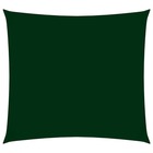 Voile toile d'ombrage parasol tissu oxford carré 7 x 7 m vert foncé