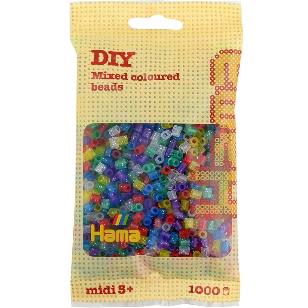 Sachet 1000 perles plastique midi paillettes