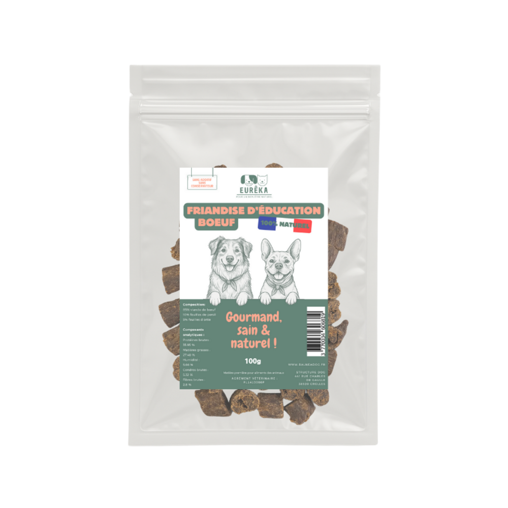 Friandises d'éducation au boeuf pour chien