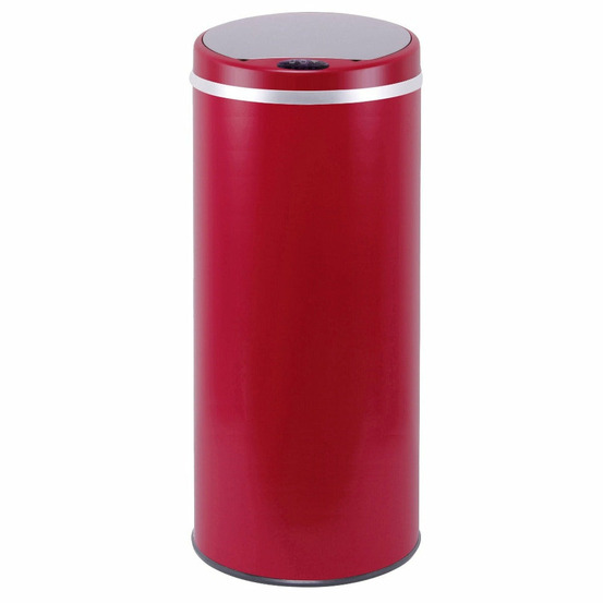 Poubelle de cuisine automatique soho rouge acier inoxydable 42l