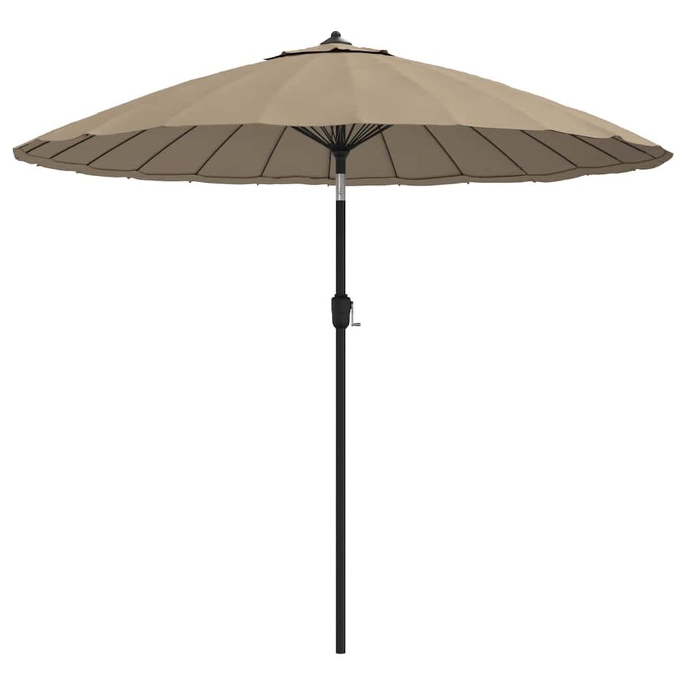 Parasol d'extérieur avec mât en aluminium 250 cm taupe