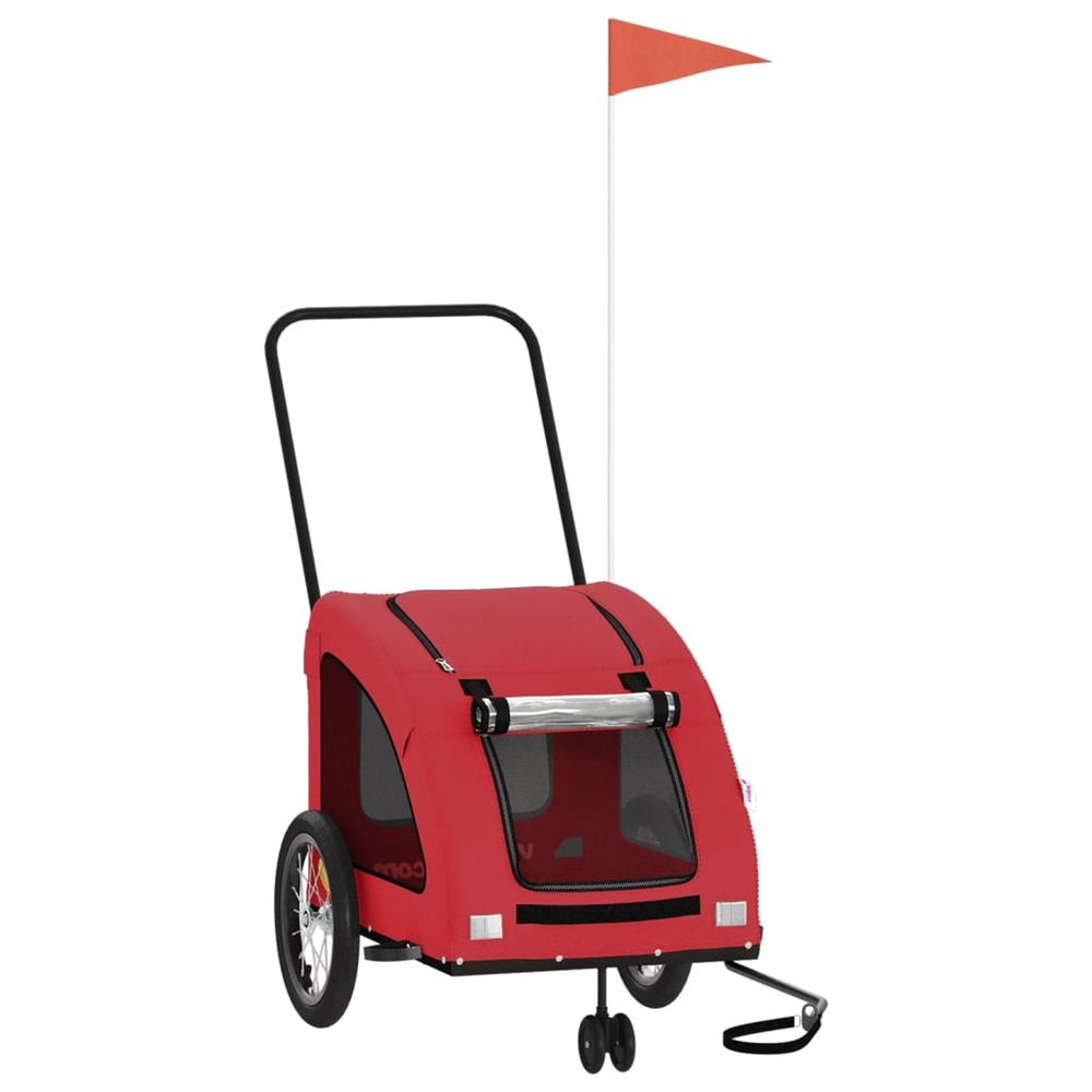 Remorque de vélo pour animaux de compagnie rouge