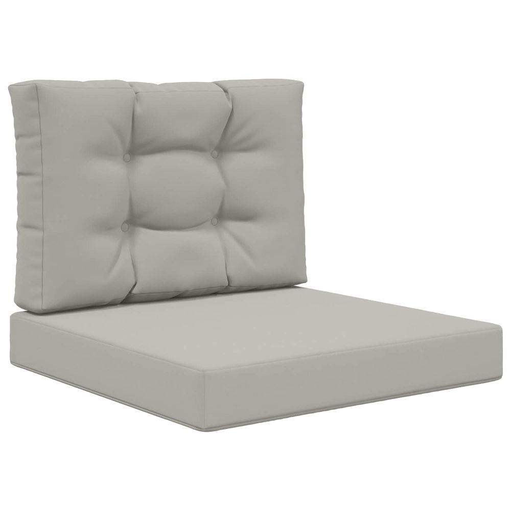 Coussin de canapé d'extérieur polyester gris 60 x 60 cm