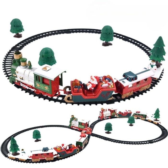 Train électrique Pour Sapin De Noël - Fumée Et Sons Réalistes, Montage Facile, Compatible Avec La Plupart Des Sapins