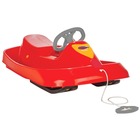 Snow play bob ralley 100 cm rouge avec volant et frein
